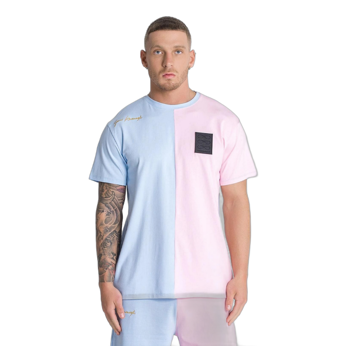 Camiseta Gianni kavanagh Block Azul y Rosa