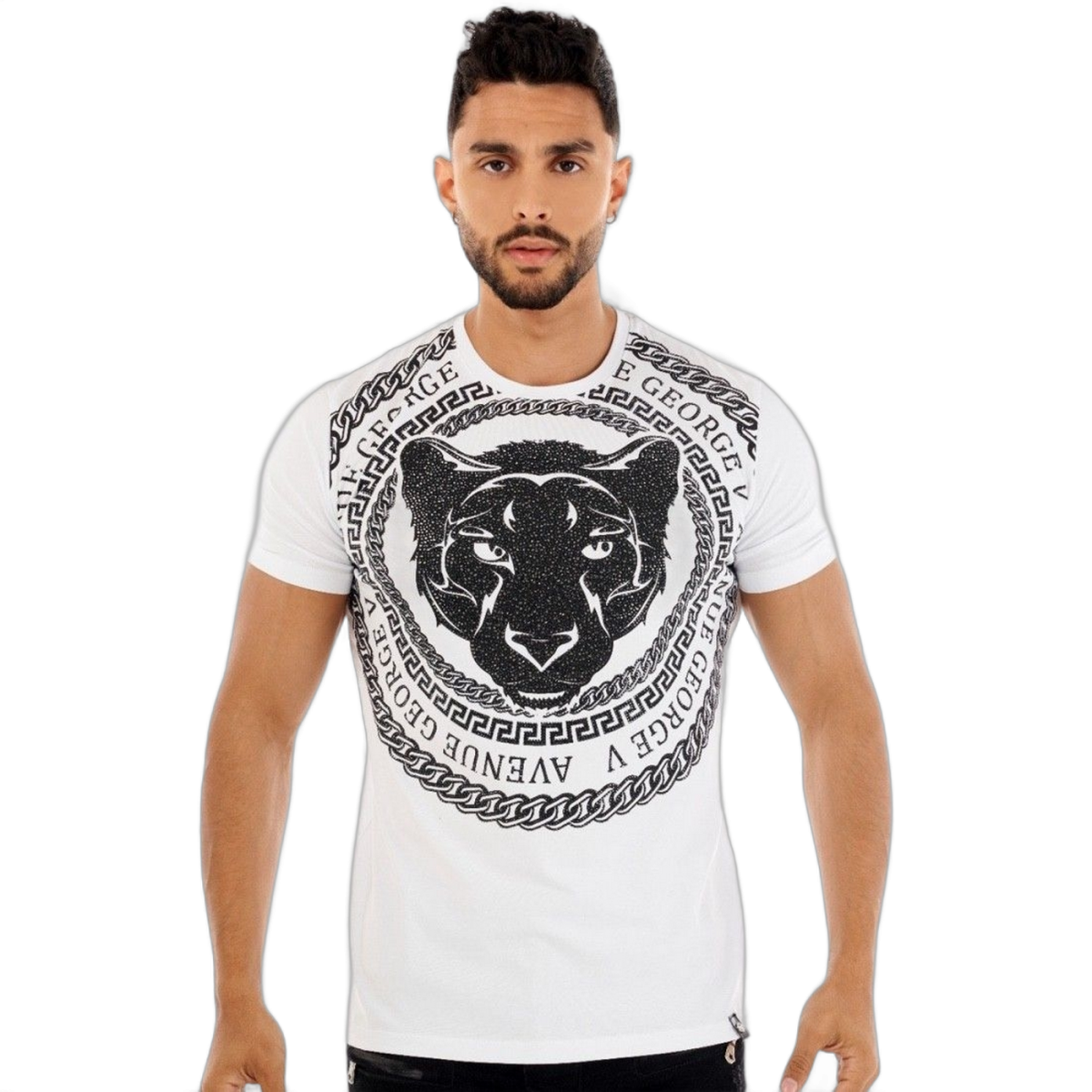 Camiseta George V Paris Pantera GV Brillante Blanco