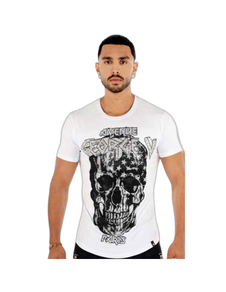 Camiseta George V Paris Craneo USA Blanco