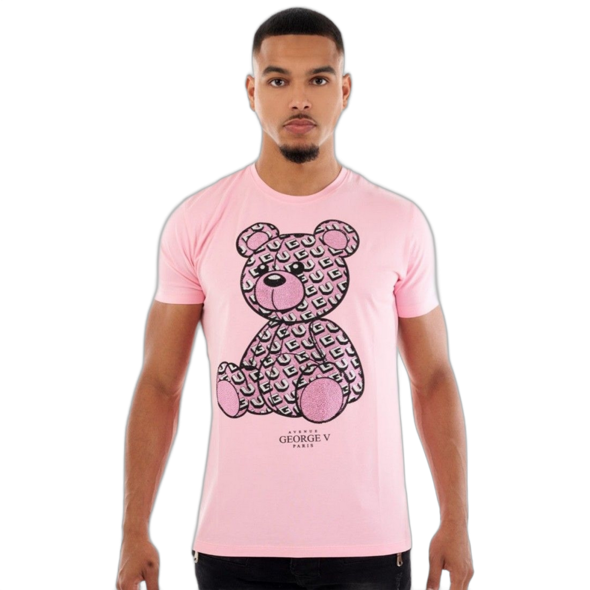 Camiseta George V Paris Oso Monograma Gv Rosa