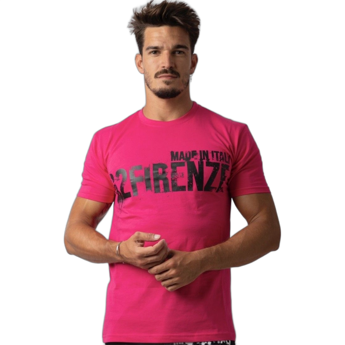 Camiseta G2 Firenze Slim Basic Spray Fucsia