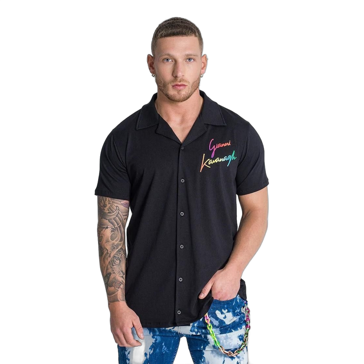 Camisa Gianni Kavanagh Refraction Negro