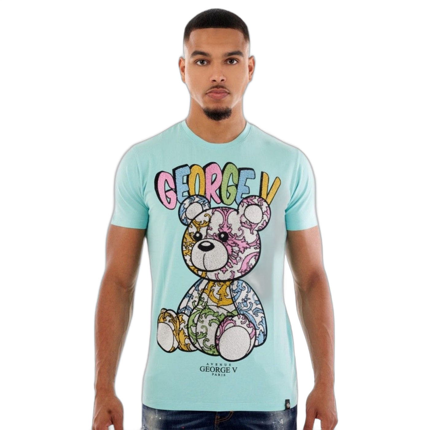 Camiseta George V Paris Oso Nostalgico Street Azul