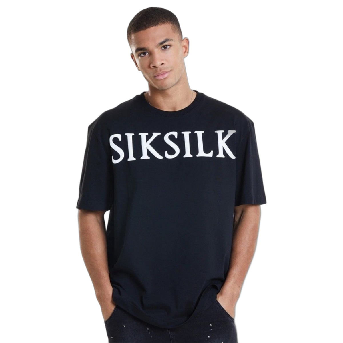 Camiseta SikSilk Relaxed Fit Negro