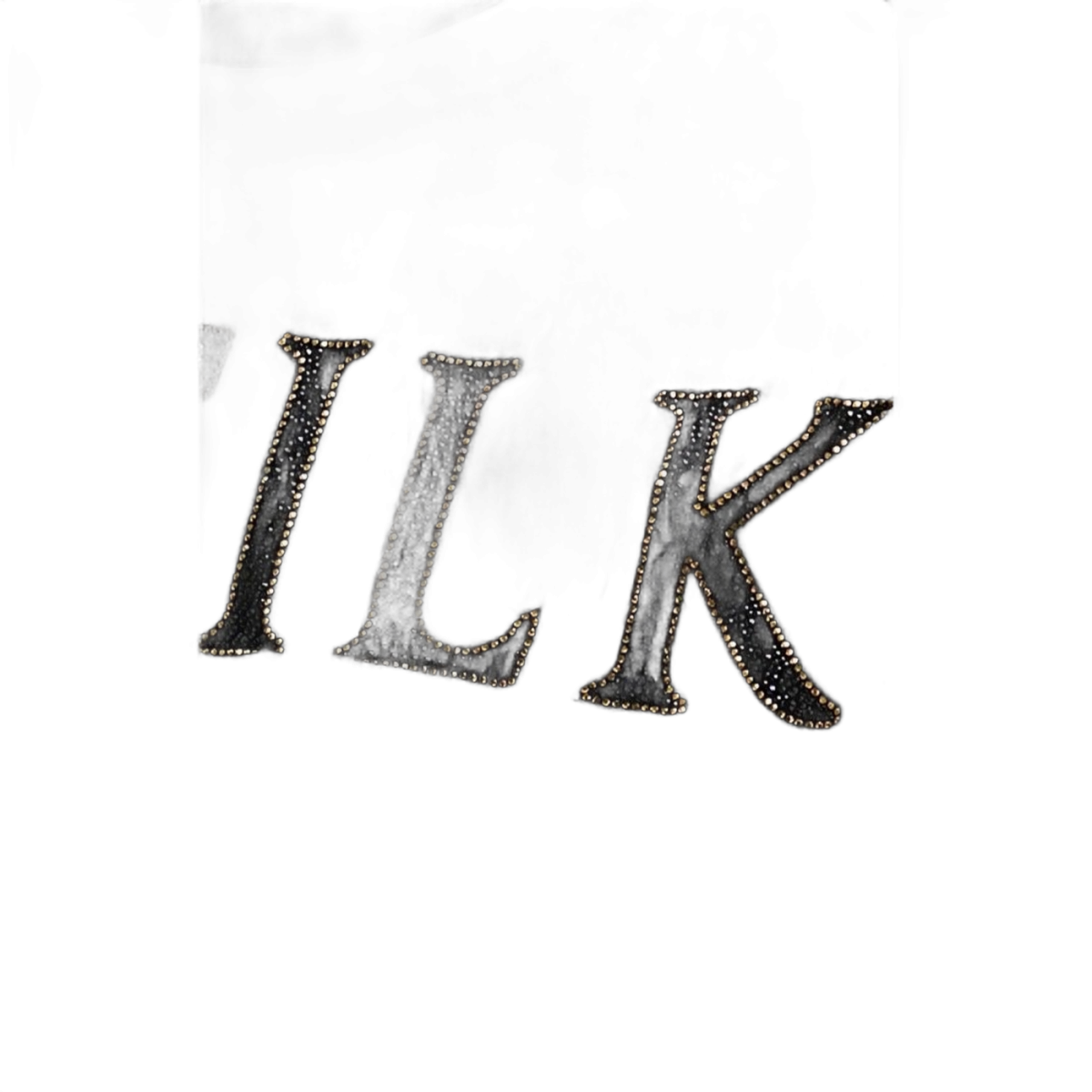 Camiseta SikSilk Oversized Rhinestone Logo Negro 2