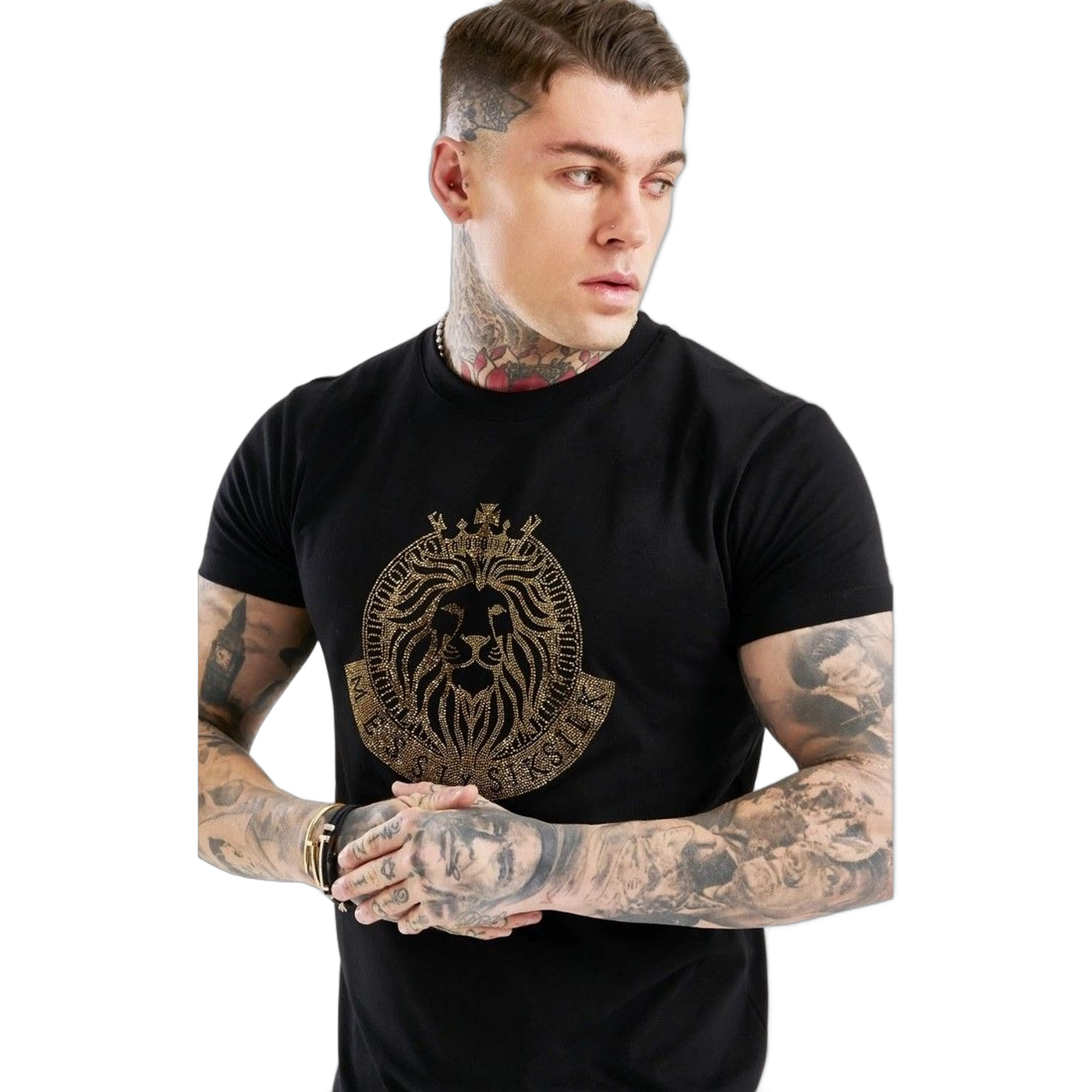 Camiseta SikSilk X Messi Leon Oversized Negro