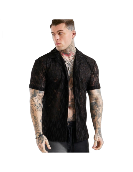 Camisa SikSilk X Messi Knit Negro