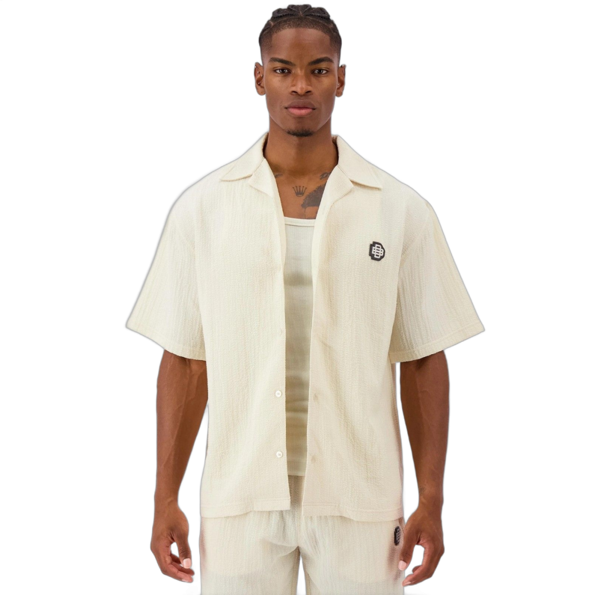 Camisa Black Bananas Mono Relax Blanco Arena Black Bananas | Camisas y Polos  - Estilo urbano premium