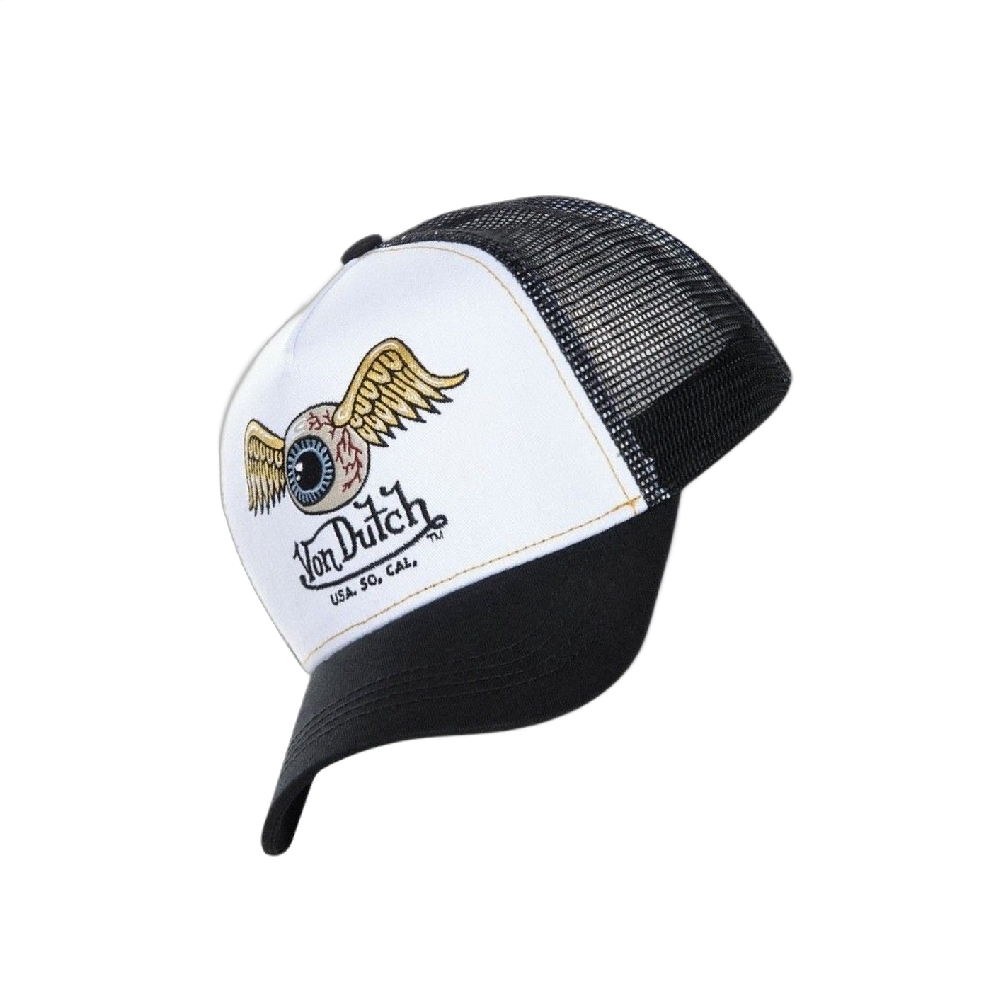 Gorra Von Dutch Curva Ajustable Eye Art Blanco