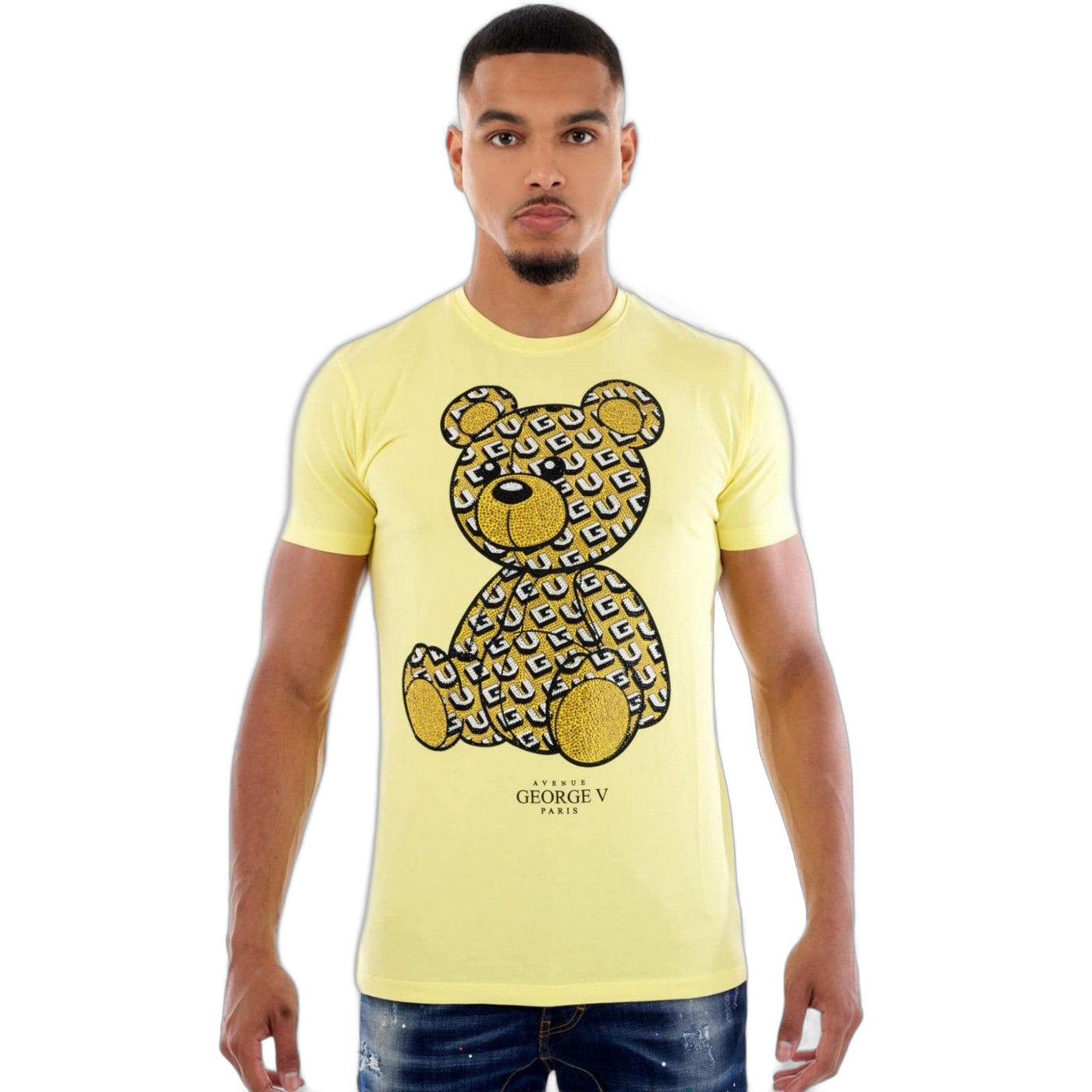 Camiseta George V Paris Oso Tedy Grafica Amarillo