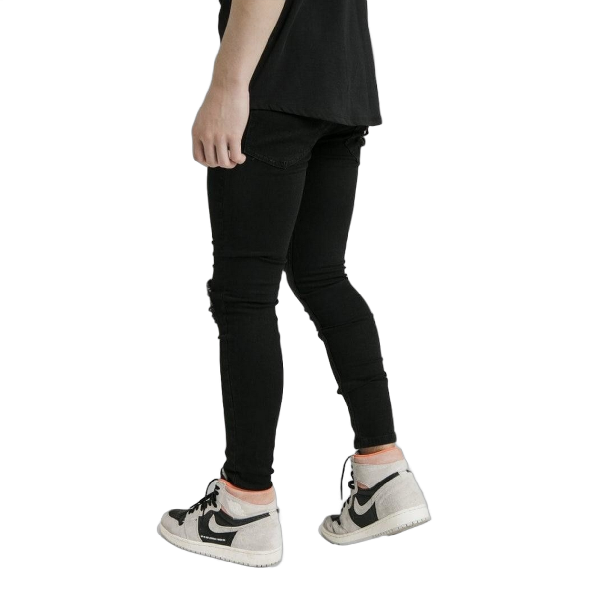 Jeans illusive London Niño con Parche Distressed Floral Negr 2