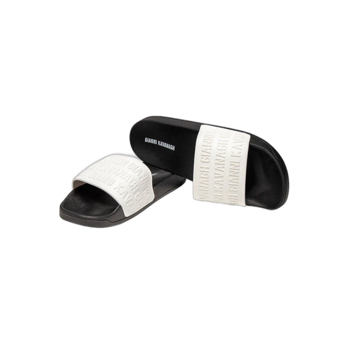 Chanclas Gianni Kavanagh Scroll Negro y Blanco