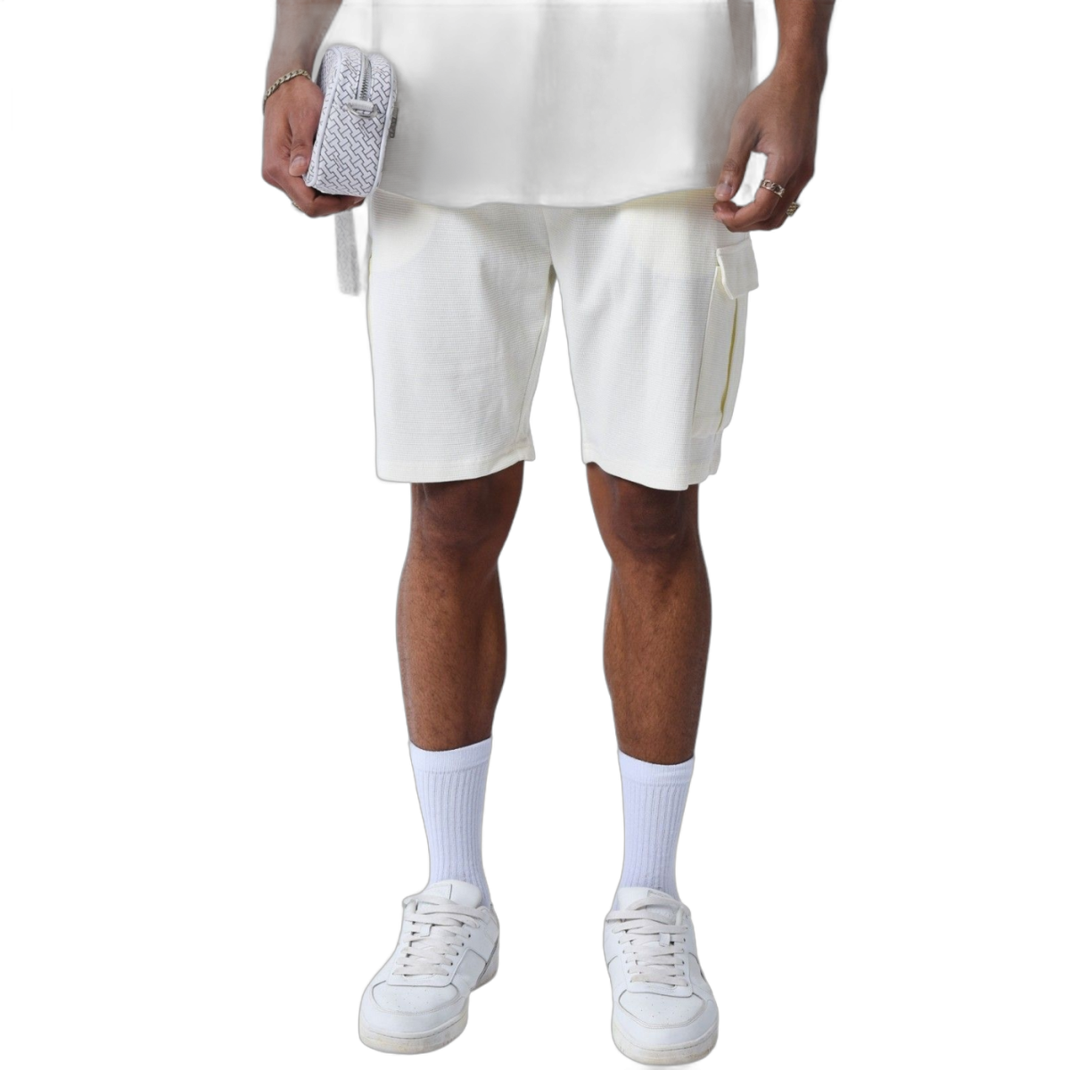 Pantalon Corto Project X Paris Textura Clasica Blanco