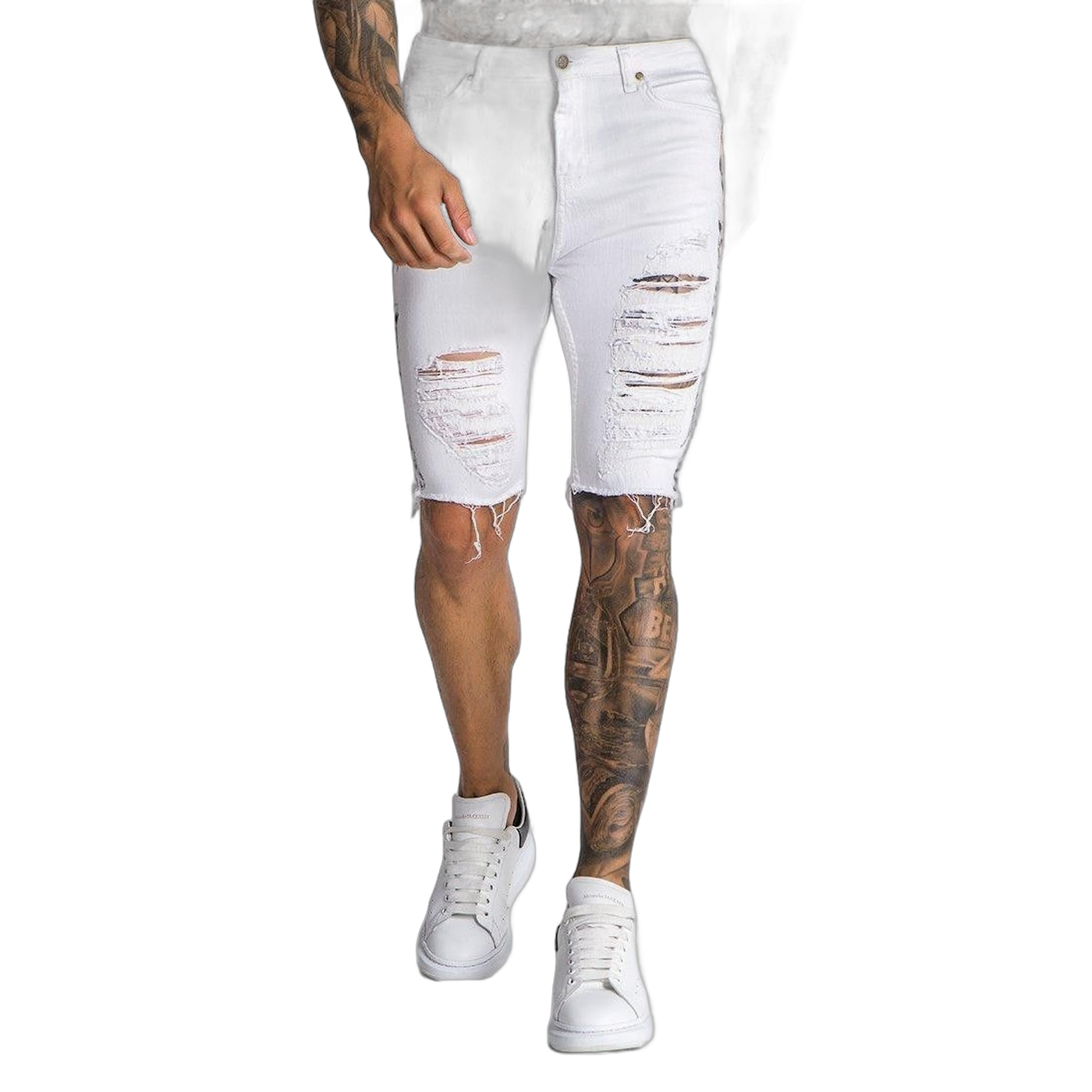 Jeans Gianni Kavanagh con Rayas Pintadas Blanco