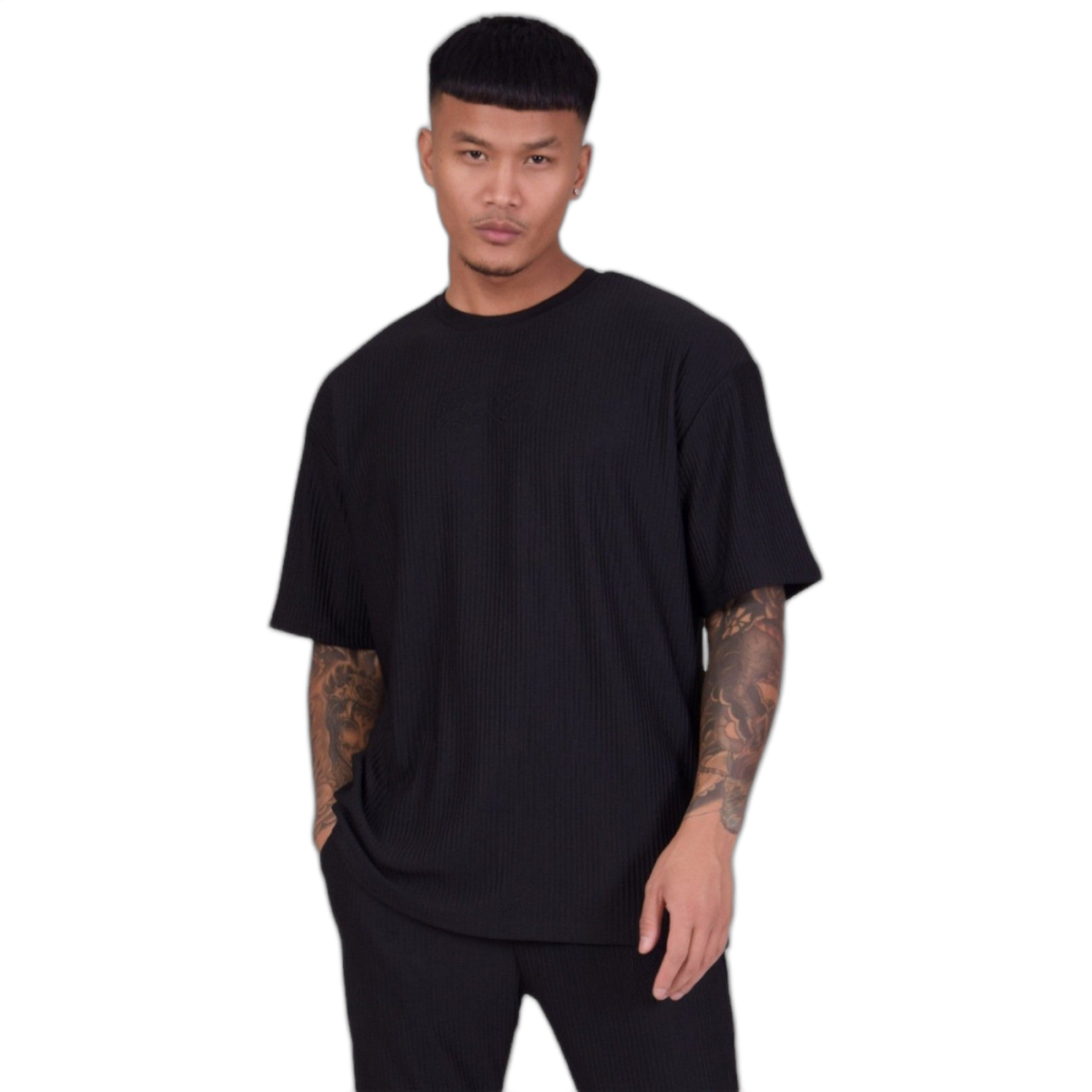 Camiseta Project X Paris Oversize Texturizado Negro