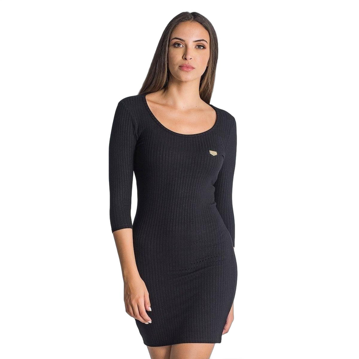 Vestido Gianni Kavanagh Manga Corta Negro