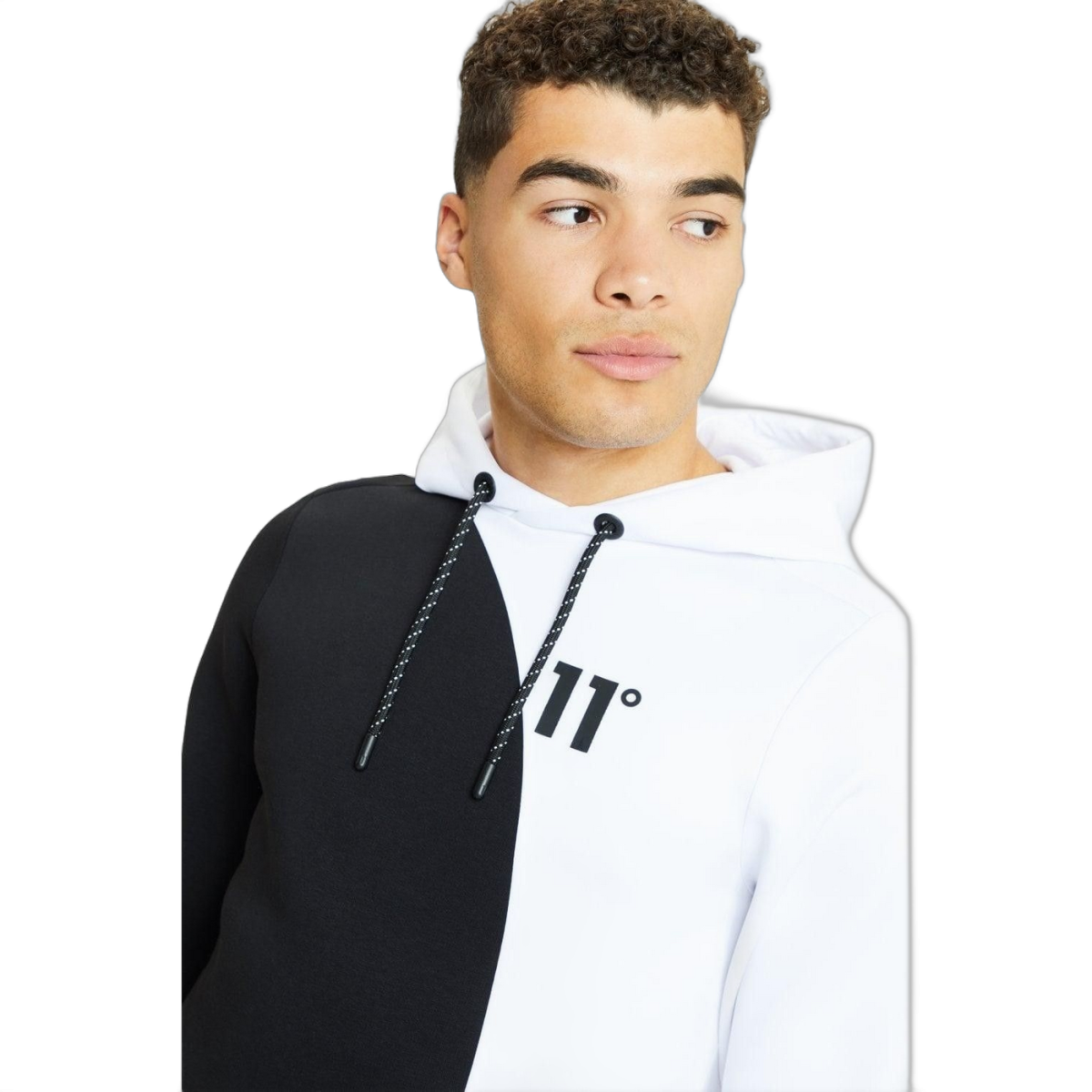 Sudadera 11 Degrees con Paneles y Tejido Mixto Negro 11 Degrees | Sudaderas  - Estilo urbano premium 2
