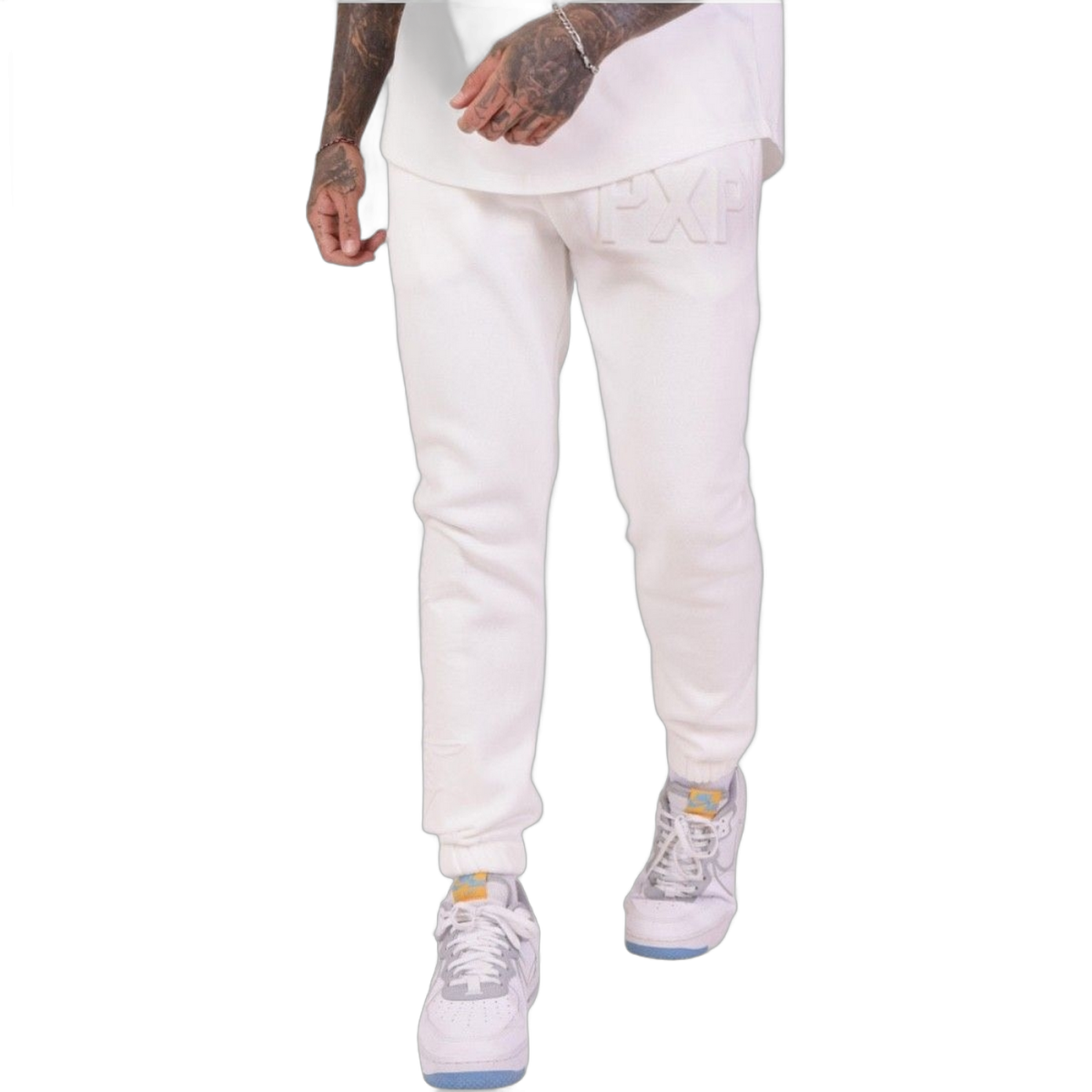 Pantalon Project X Paris Logo Embossage Blanco