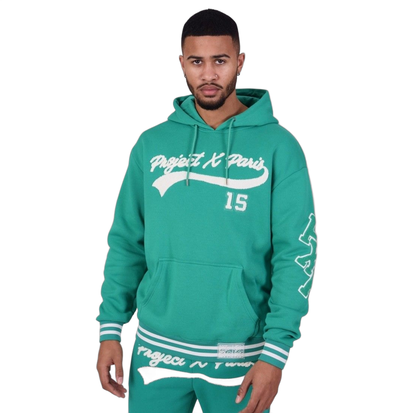 Sudadera Project X Paris con Logo Gigante Verde