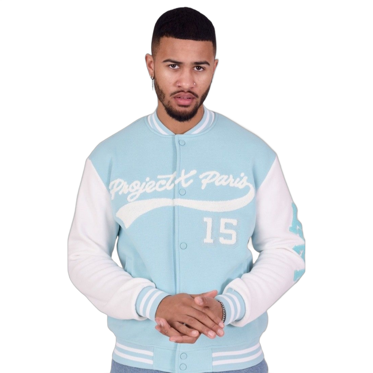 Chaqueta Project X Paris Baseball Azul Cielo