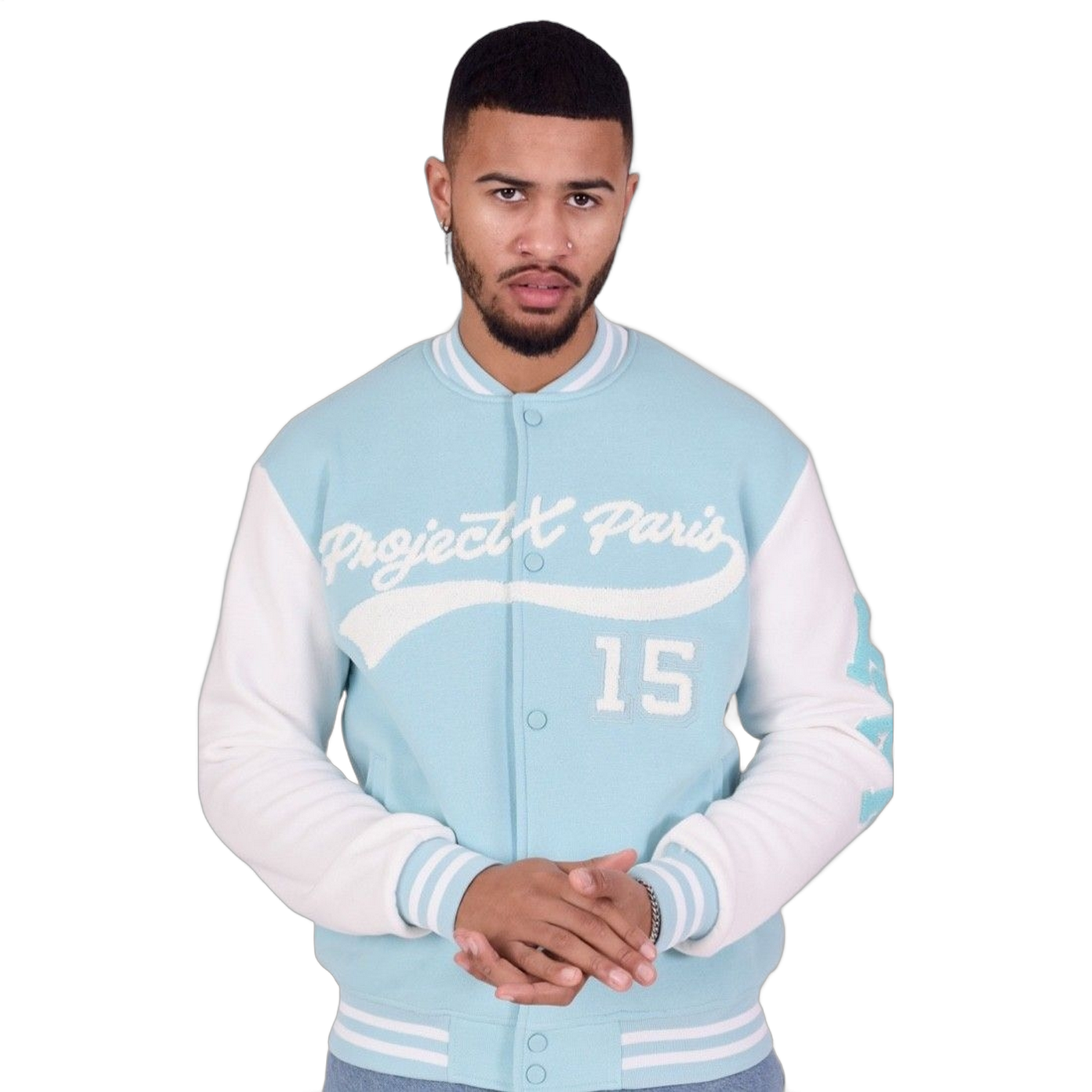 Chaqueta Project X Paris Baseball Azul Cielo