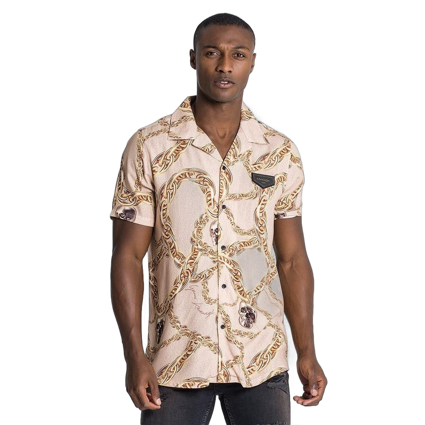 Camisa Gianni Kavanagh Hawaiana Love Skin Oro