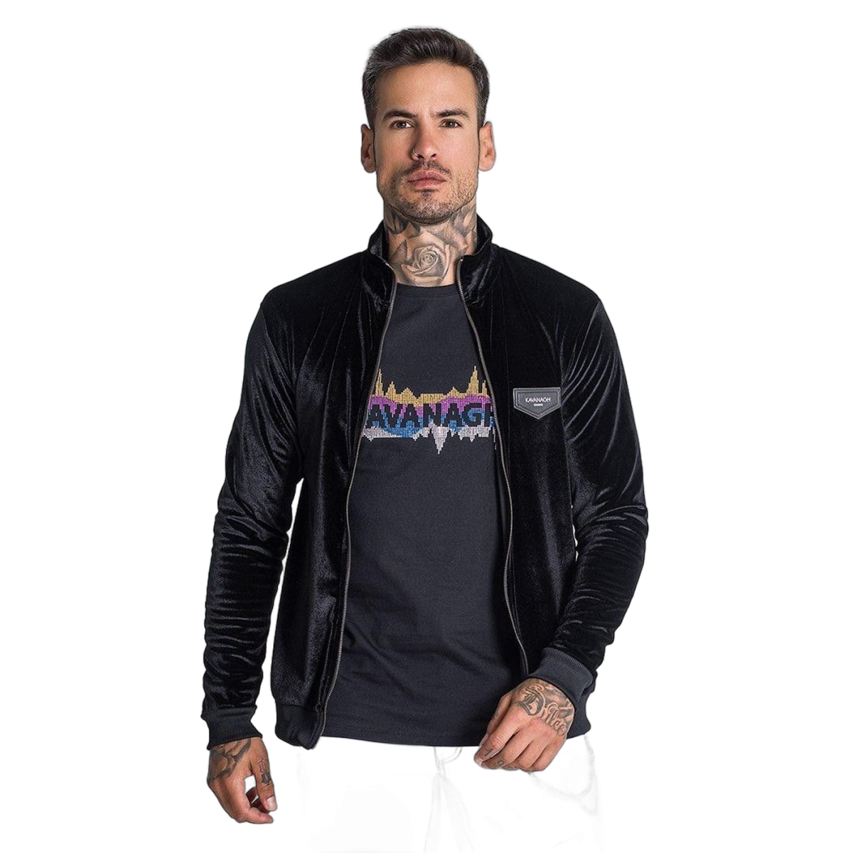 Chaqueta Gianni Kavanagh de Terciopelo Alive Negro