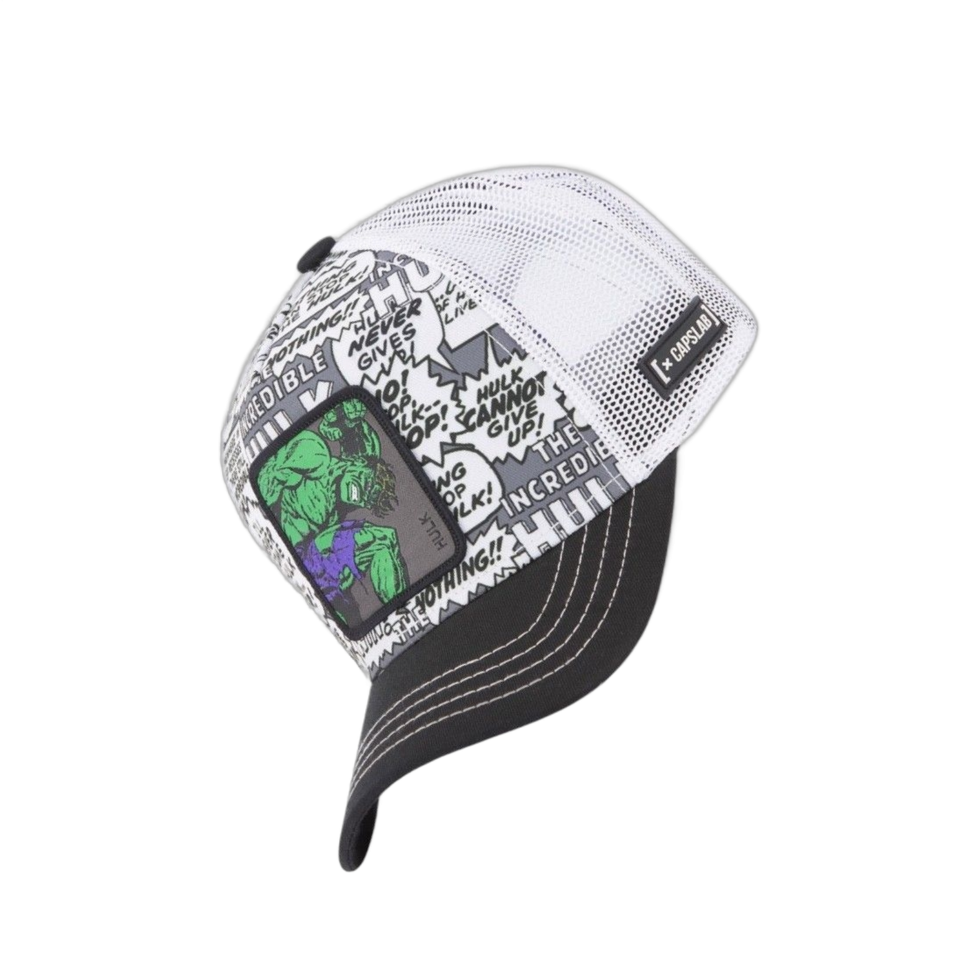 Gorra Capslab Marvel Hulk Negro y Blanco