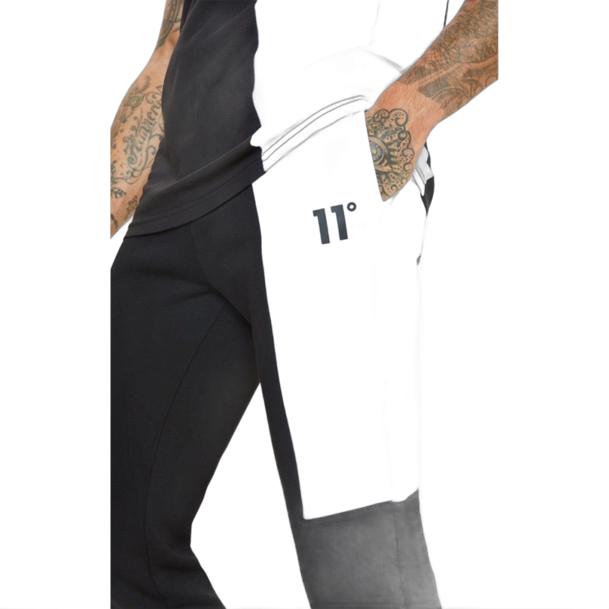 Pantalon 11 Degrees con Tejido Mixto y Paneles Negro 11 Degrees | Pantalones  - Estilo urbano premium 2
