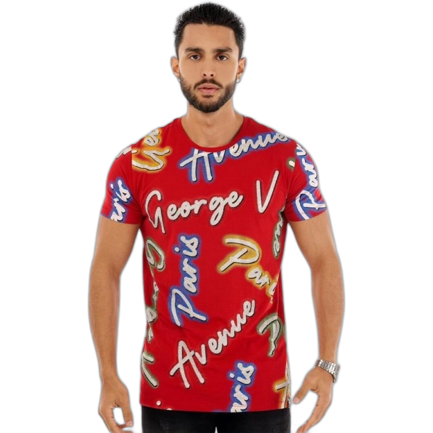 Camiseta George V Paris Pedreria GV Street Rojo