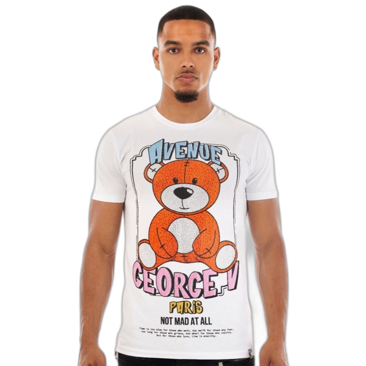 Camiseta George V Paris Oso Avenue Street Blanco