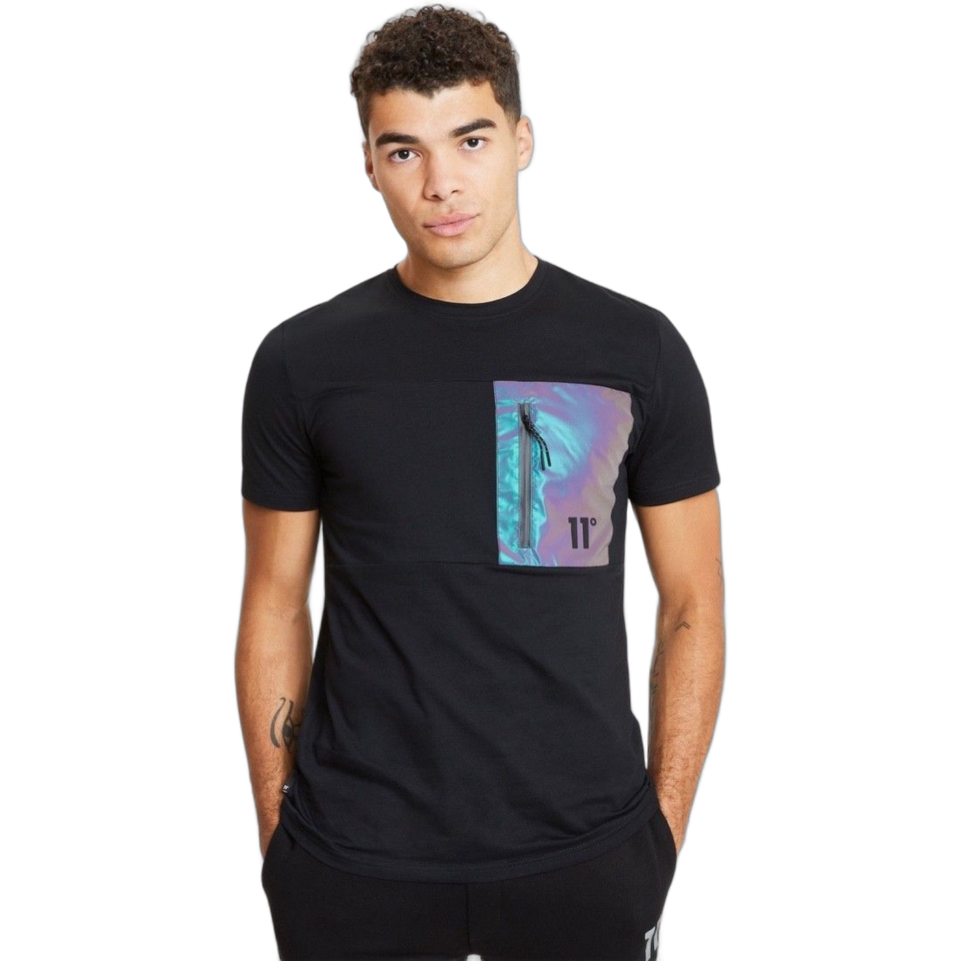 Camiseta 11 Degrees con Diseño Reflectante Negro