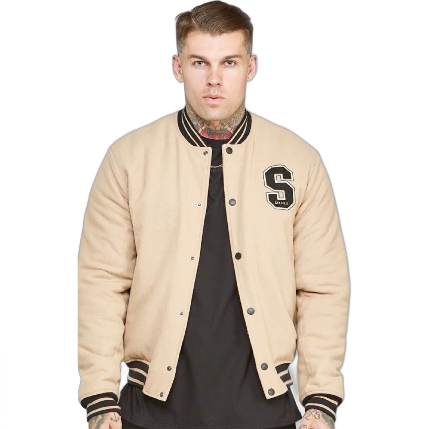 Bomber SikSilk Anniversario Varsity Beig