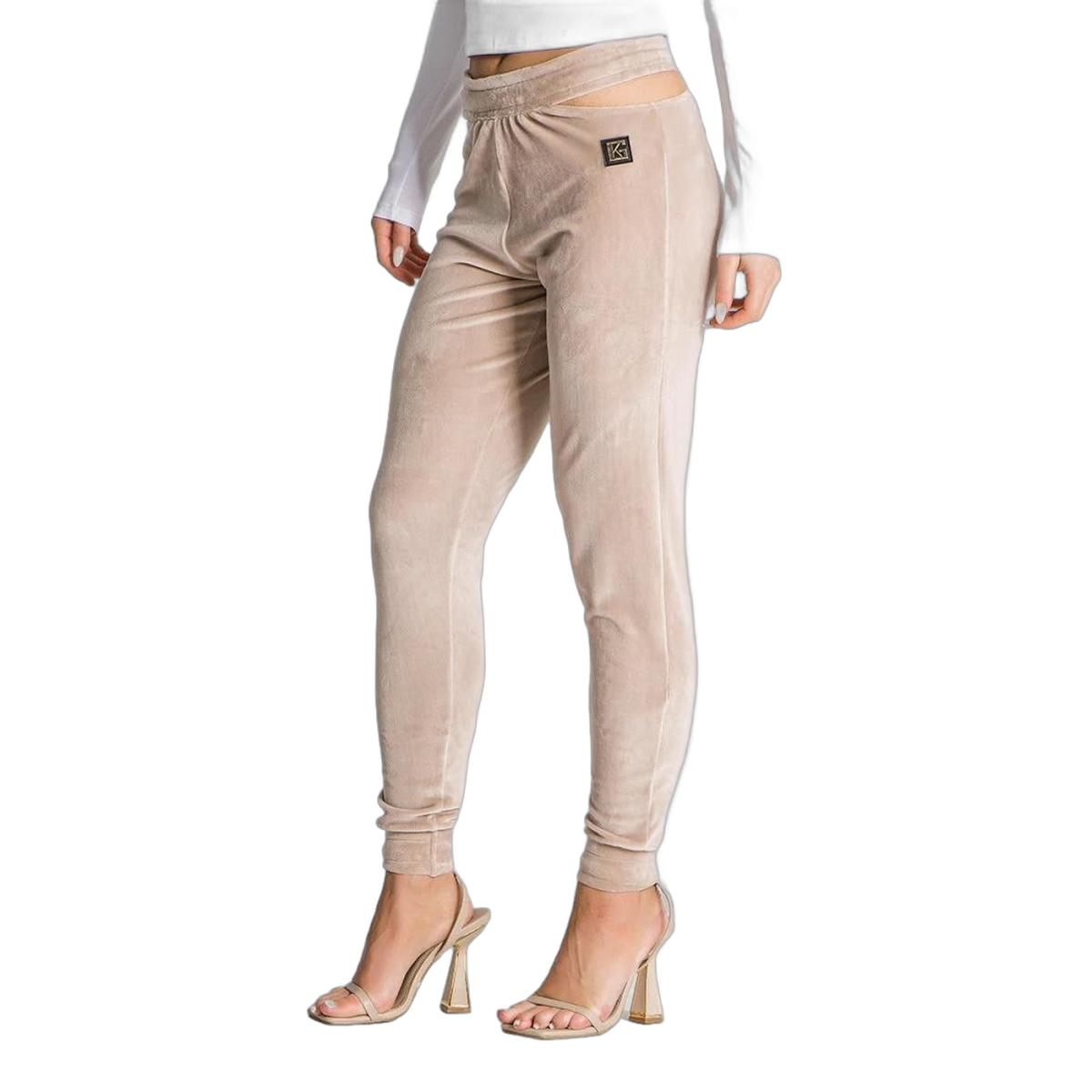 Pantalon Gianni Kavanagh Terciopelo Woman That is Hot Beig 2