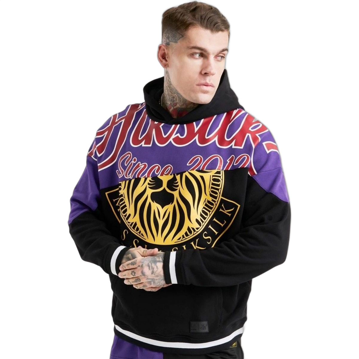 Sudadera SikSilk X Messi Retro Varsity Negro & Morado