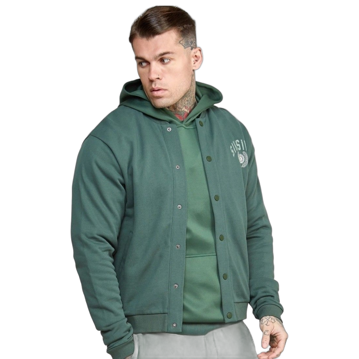 Bomber SikSilk Beisbol Varsity Verde