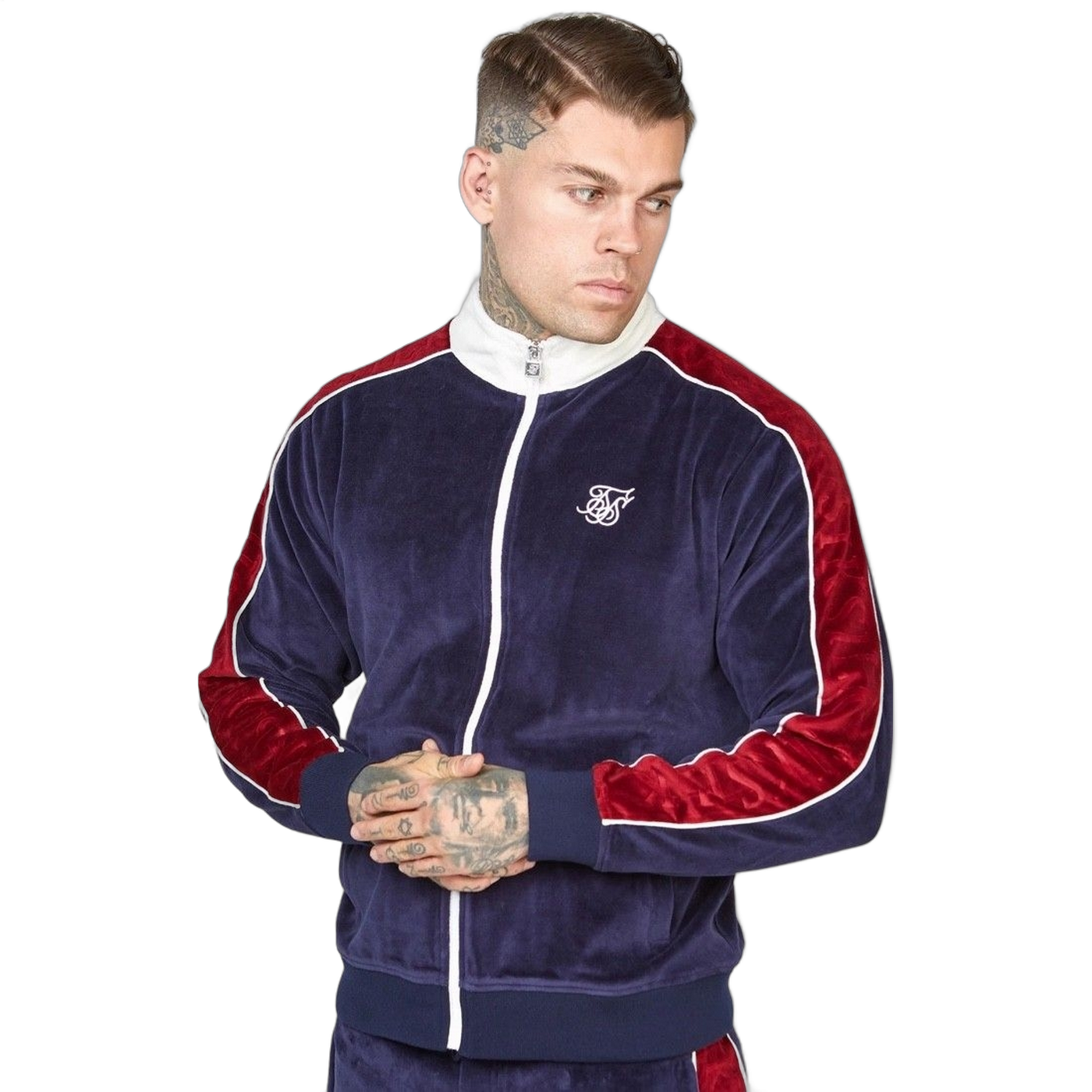 Sudadera SikSilk de Terciopelo Marino