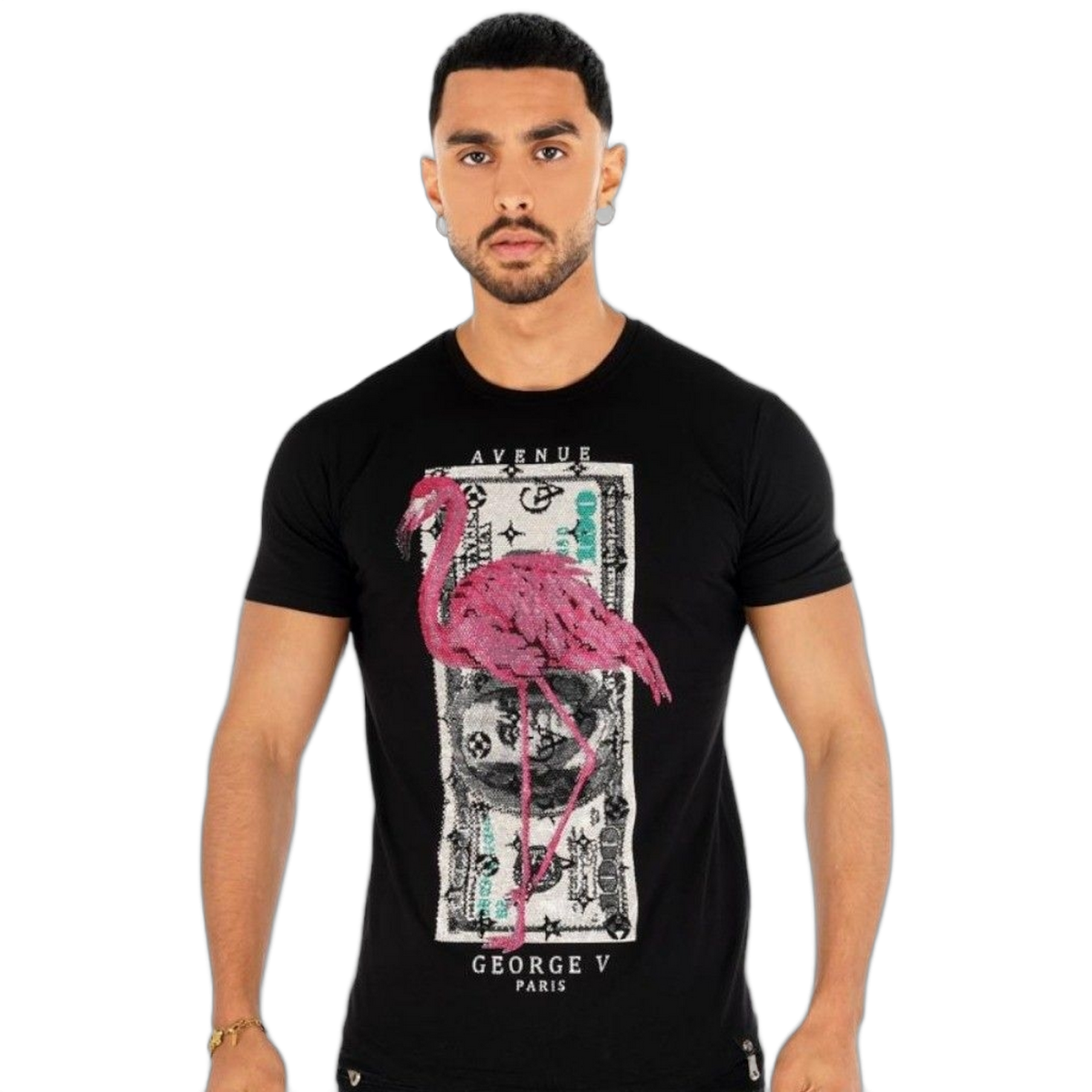 Camiseta George V Paris Dollar Flamenco Negro