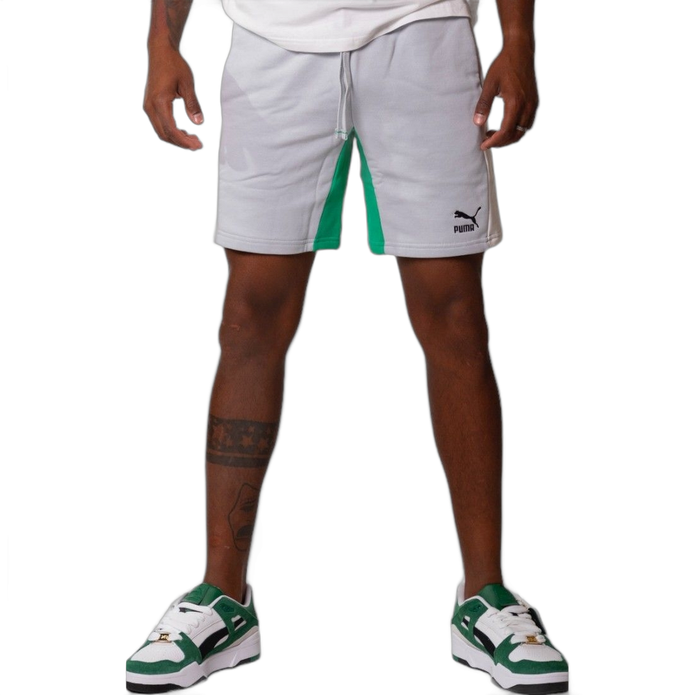 Short Puma Classics Block 8 Blanco y Verde