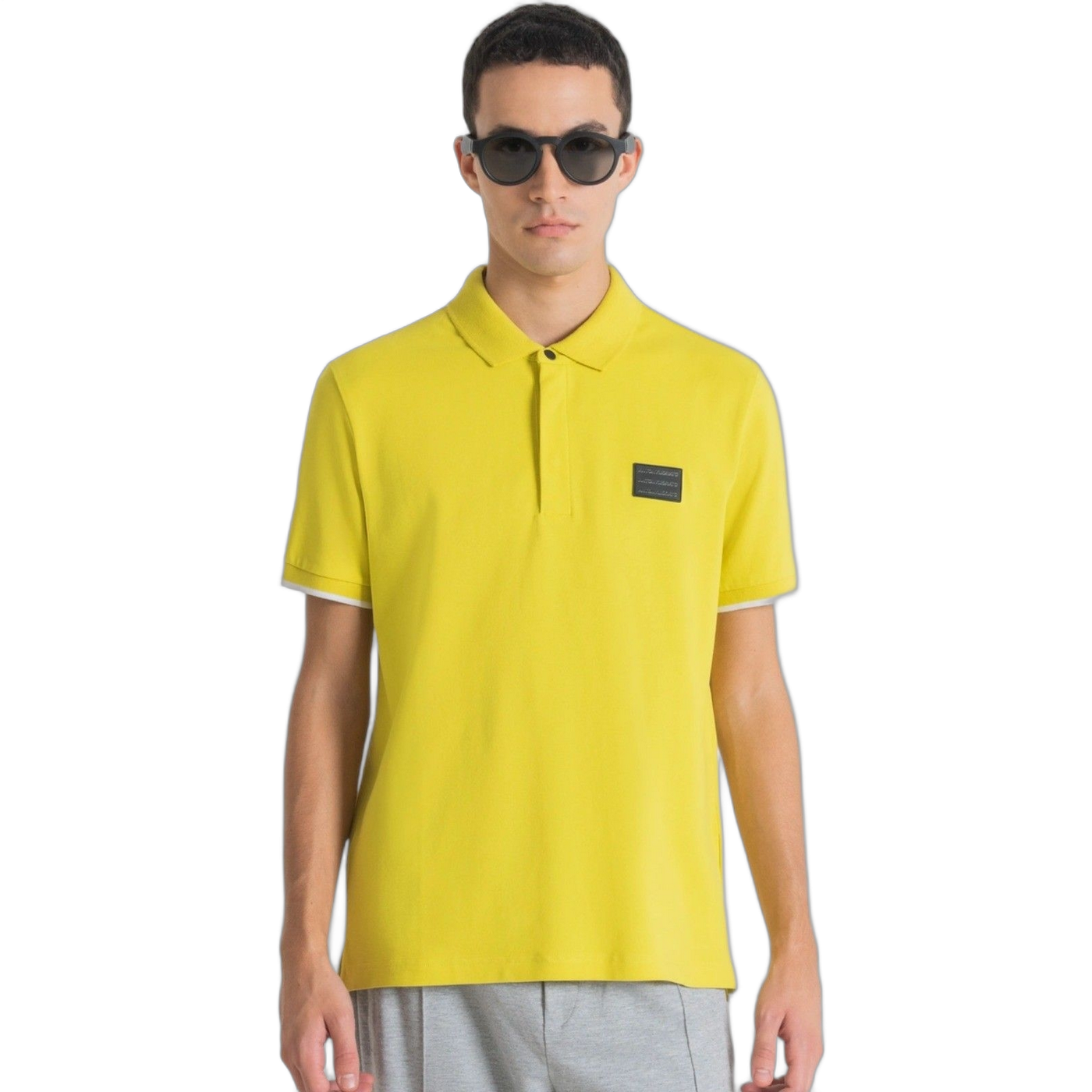 Polo Antony Morato Slim Fit Parche Logotipo Amarillo