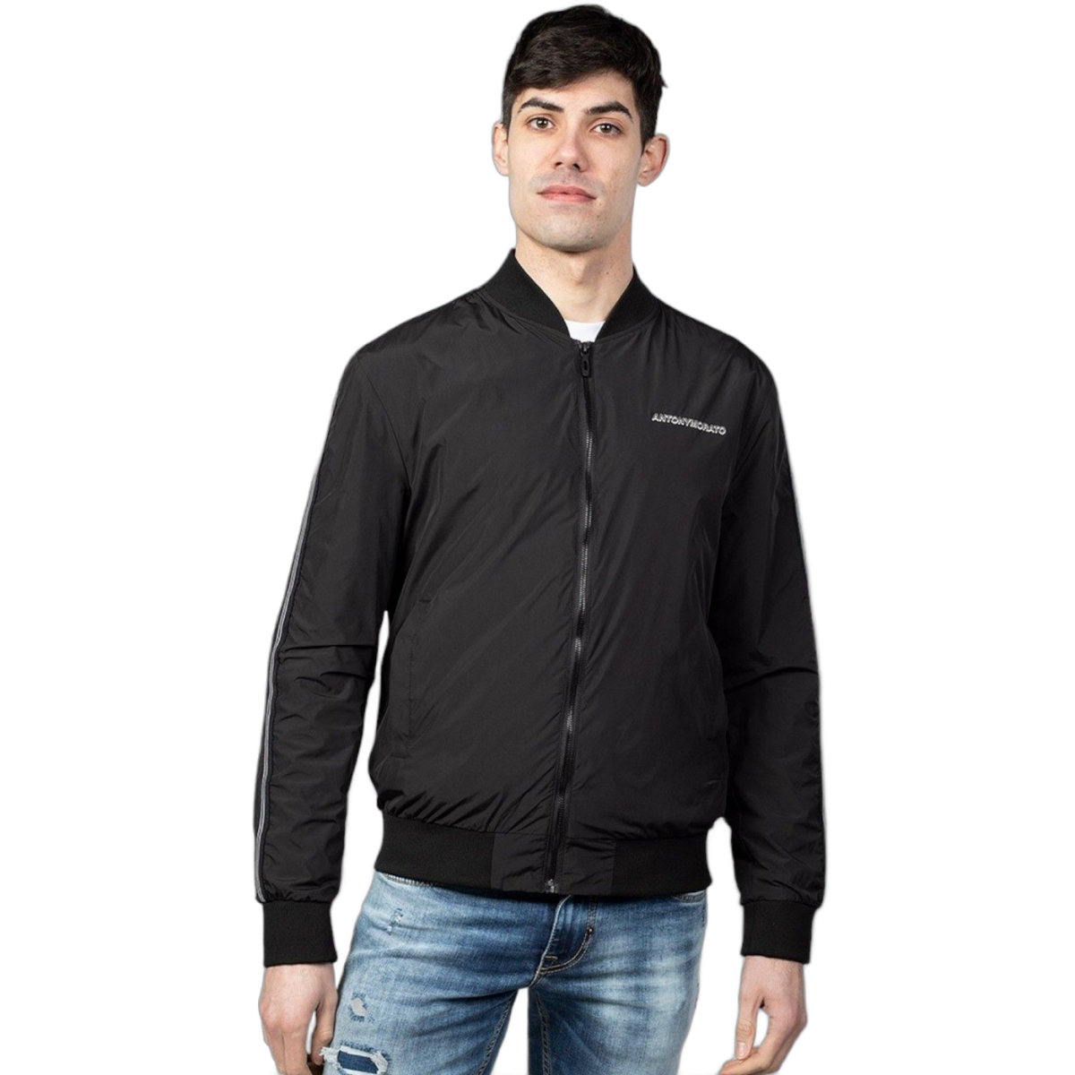 Bomber Antony Morato Regular Tejido Tecnico Contraste Negro