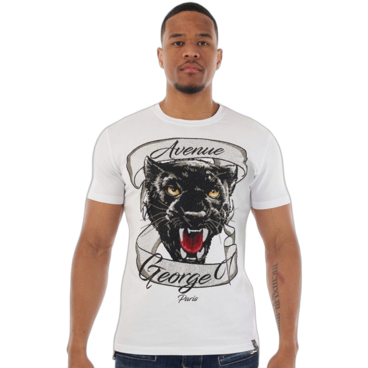 Camiseta George V Paris Pantera Salvaje GV Blanco