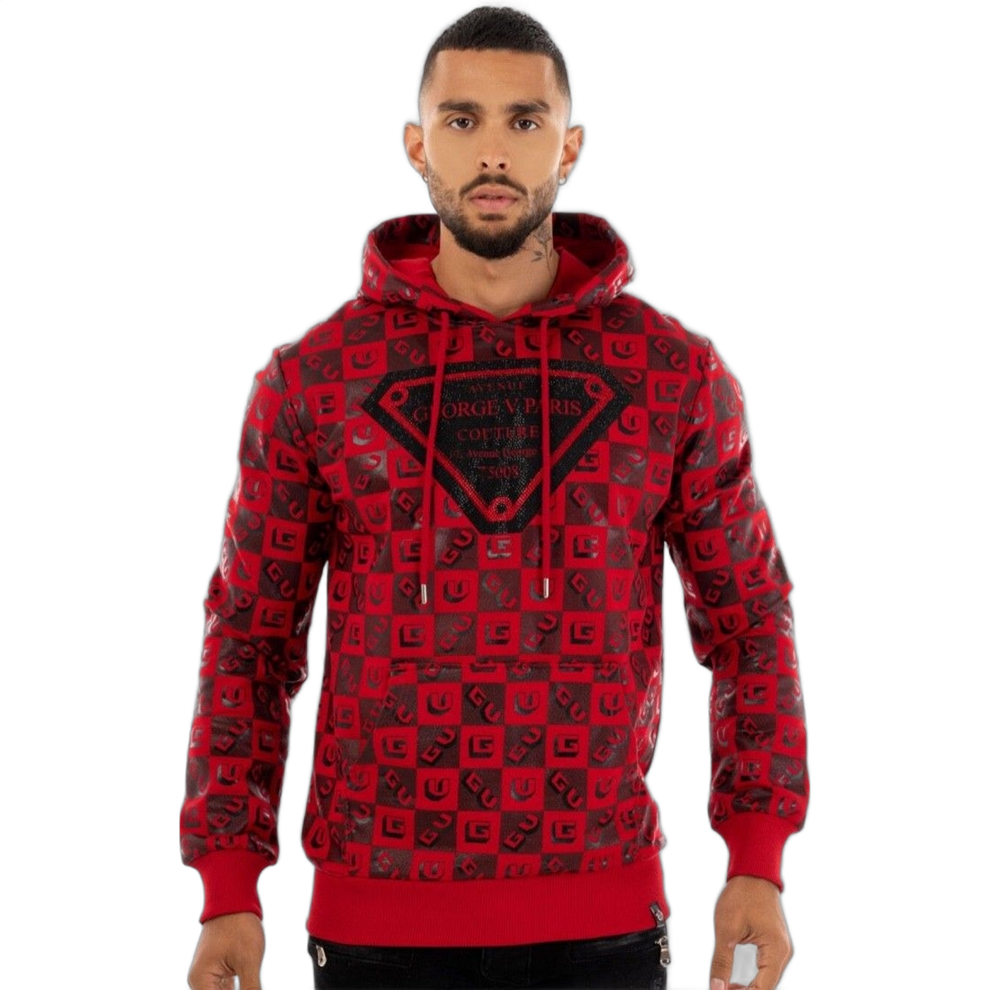 Sudadera George V Paris Couture Logo Rojo