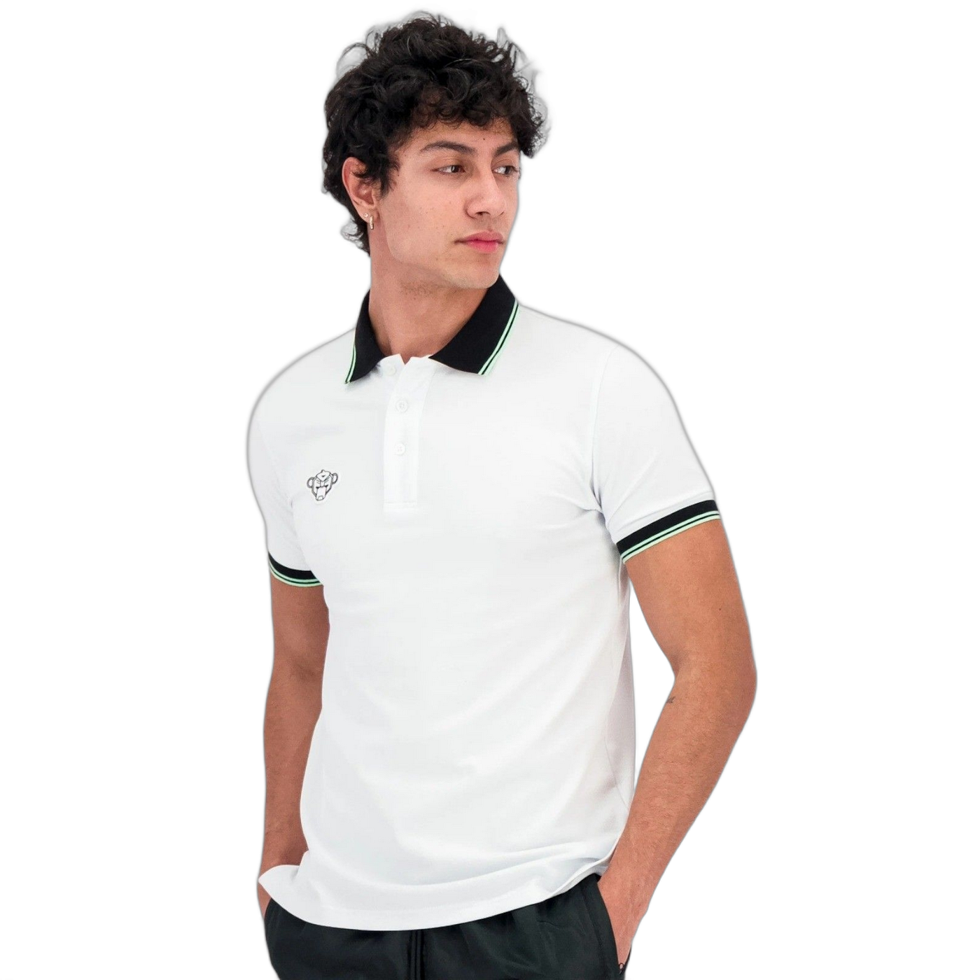 Polo Black Bananas Gybe Basic Blanco