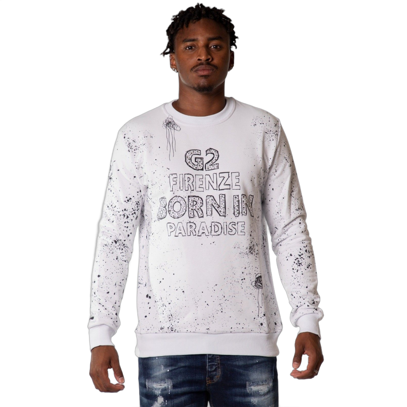 Sudadera G2 Firenze Confusion Basic Blanco