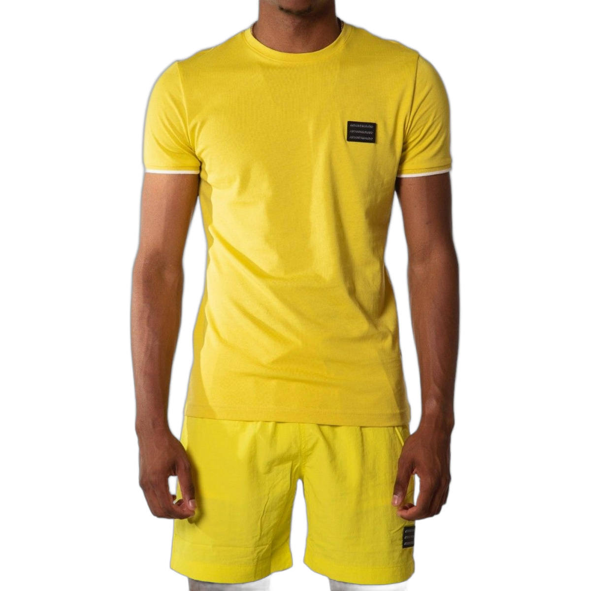 Bañador Antony Morato Tecnico Fit Parche Logotipo Amarillo