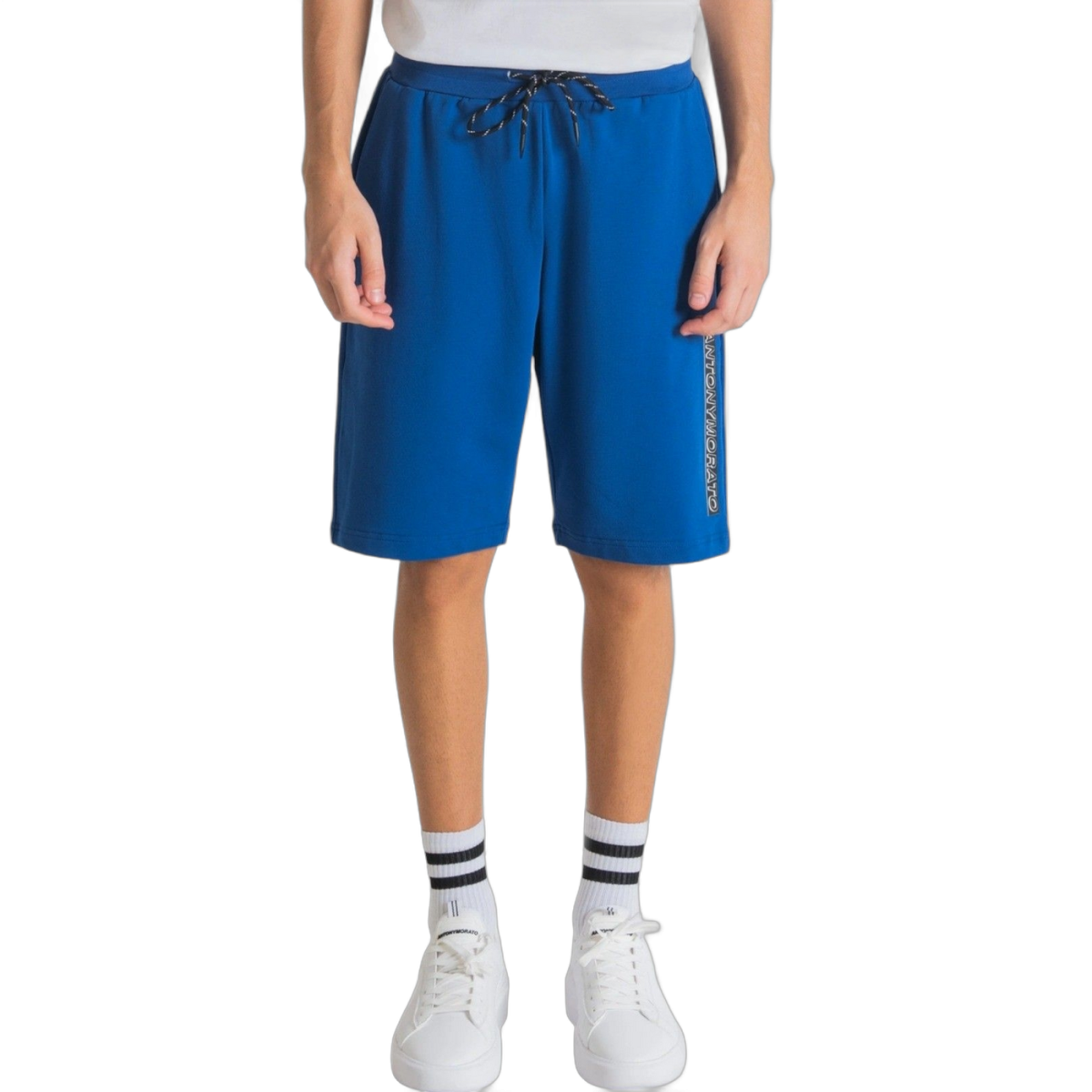 Pantalon Antony Morato Corto Logo Estampado de Goma Azul Antony Morato | Short  - Estilo urbano premium