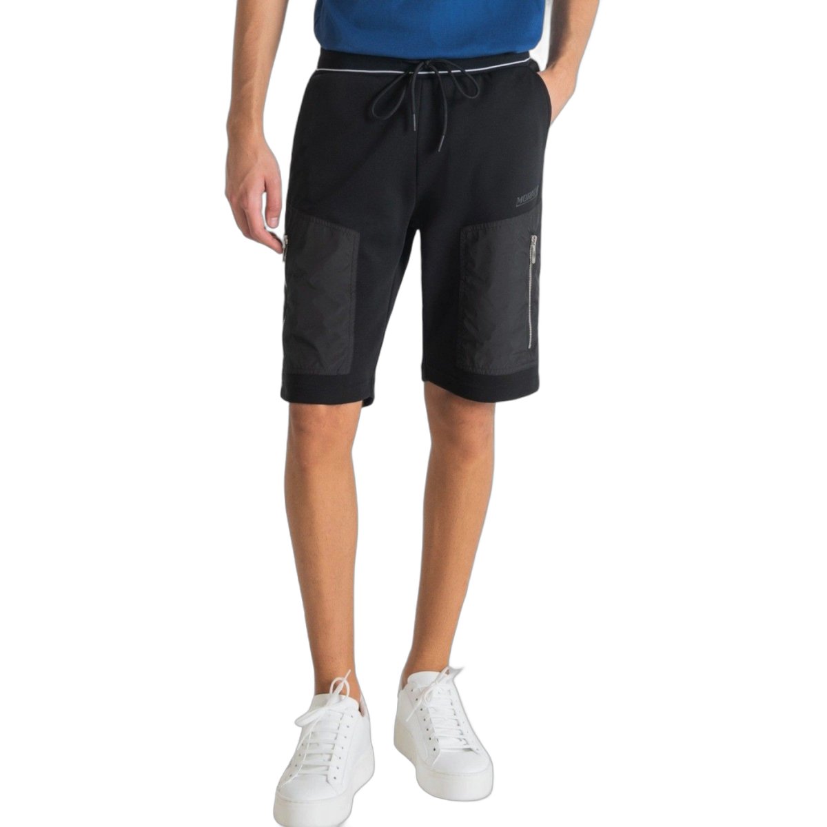 Pantalon Antony Morato Corto Bimaterial Algodon Negro Antony Morato | Short  - Estilo urbano premium