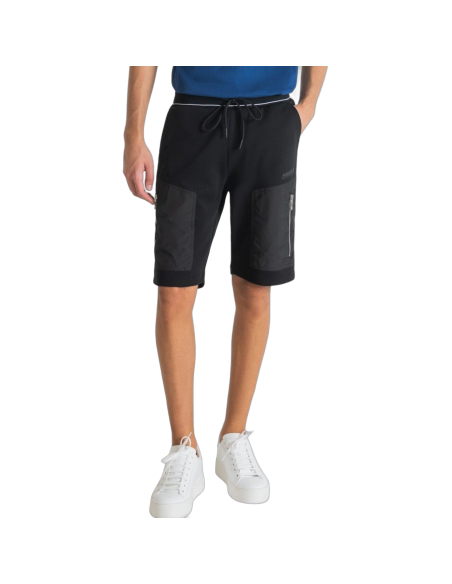 Pantalon Antony Morato Corto Bimaterial Algodon Negro Antony Morato | Short  - Estilo urbano premium