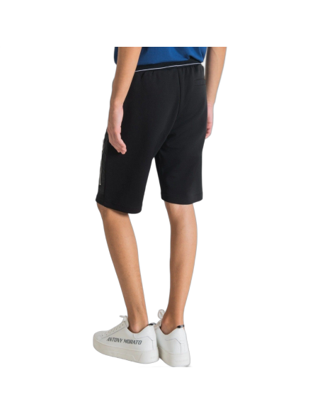 Pantalon Antony Morato Corto Bimaterial Algodon Negro Antony Morato | Short  - Estilo urbano premium